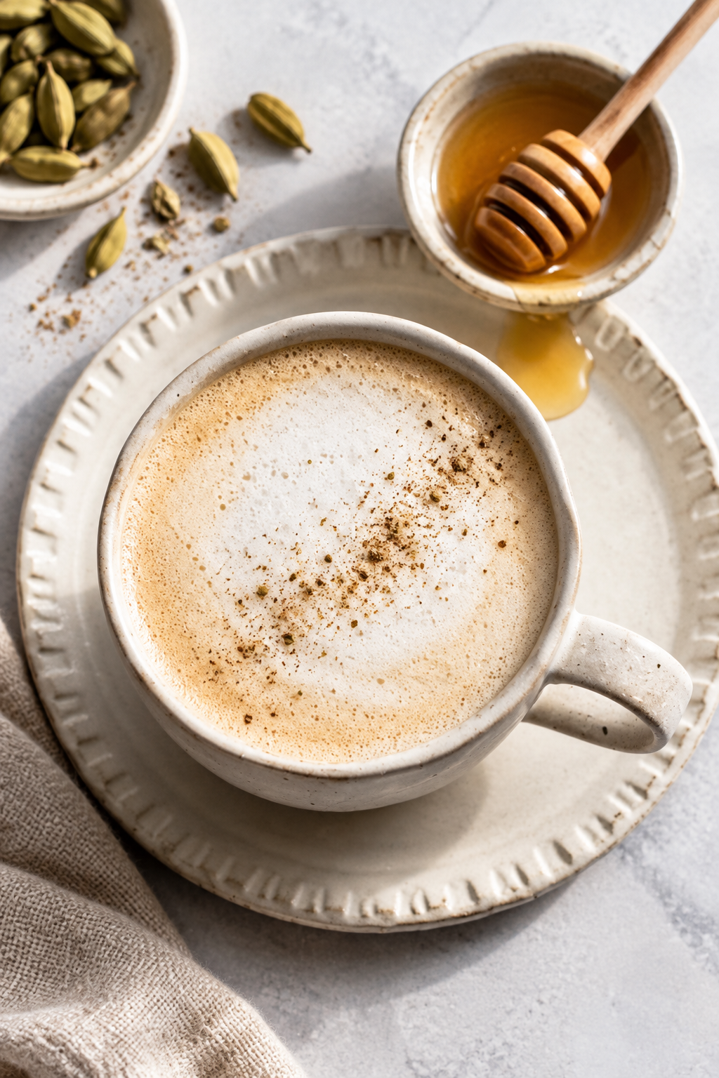 Honey cardamom latte
