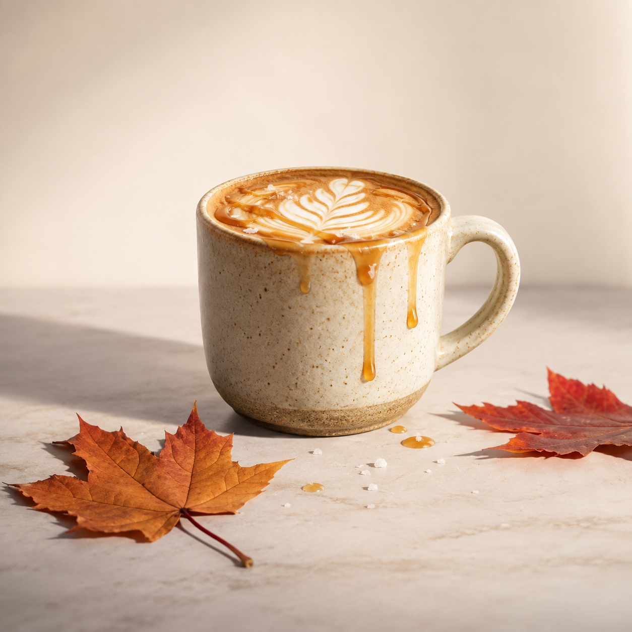 Maple sea salt latte