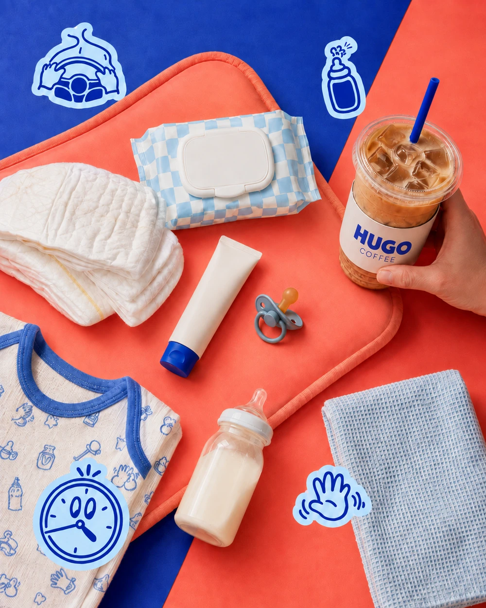 Coffee and baby essentials